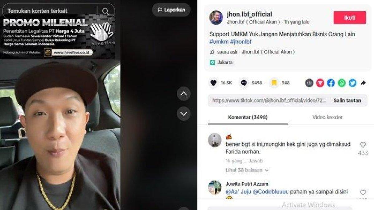 Komentar Jhon LBF soal konflik para food vlogger