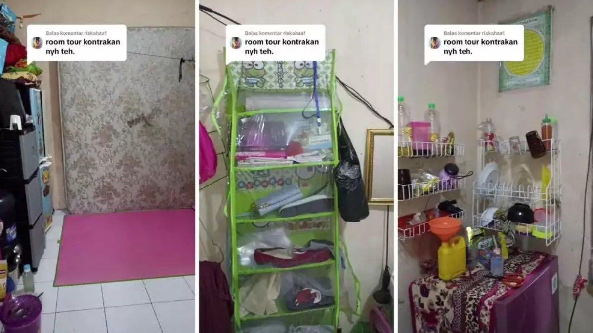 Kondisi kamar kontrakan seharga Rp 250 ribu per bulan.