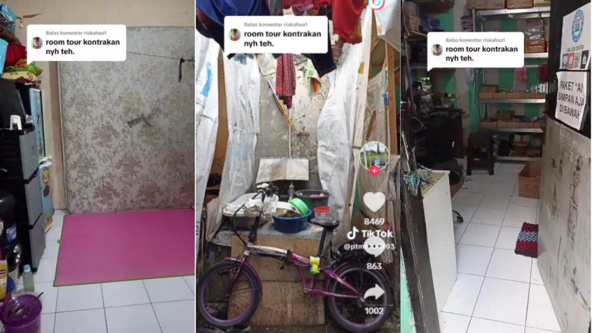 Penampakan rumah kontrakan 1 petak.