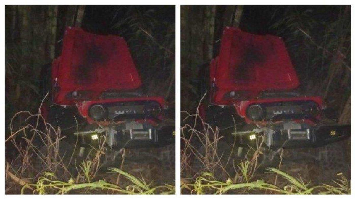 Kondisi mobil yang ditumpangi I Ketut Ridet, hancur di jurang