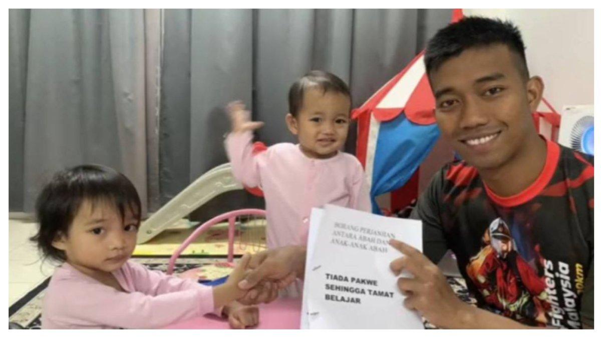 Momen gemas ayah tanda tangan kontrak sama putrinya yang dilarang pacaran hingga lulus kuliah.