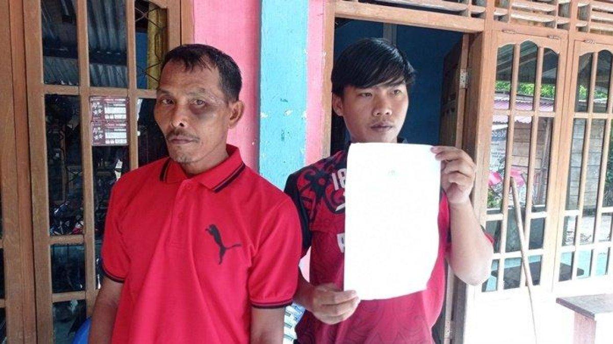 Korban Darmadi menceritakan penganiayaan yang dilakukan Brigpol BR