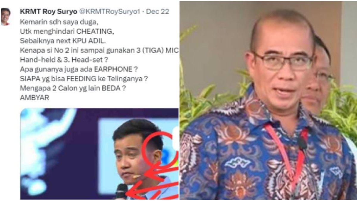 Kritik Gibran pakai 3 mic saat debat cawapres, Roy Suryo disemprot Ketua KPU