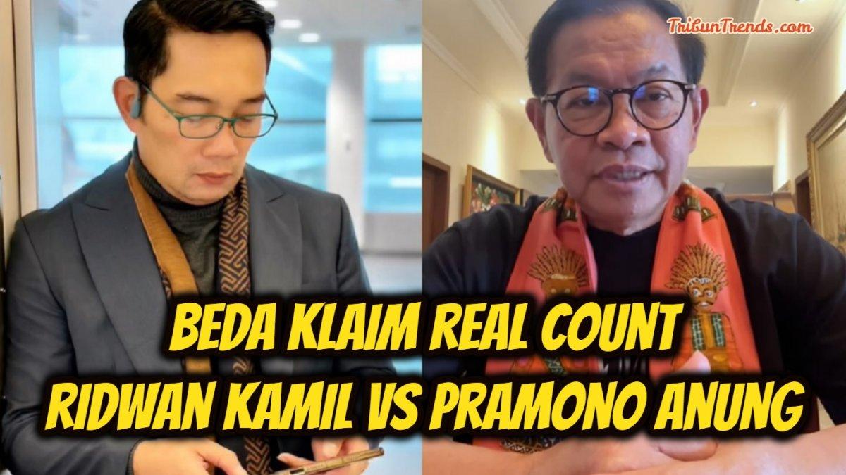 Kubu Pramono Anung-Rano Karno dan Ridwan Kamil-Suswono punya klaim yang berbeda terkait hasil real count internal