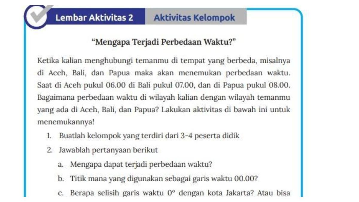 Kunci jawaban IPS Kelas 8 Halaman 7 Kurikulum Merdeka, Lembar Aktivitas 2