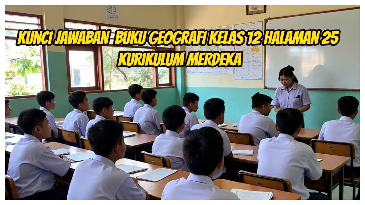 Kunci jawaban soal halaman 25 buku Geografi Kelas 12 Kurikulum Merdeka Bab 1  Pengembangan Wilayah, Tata Ruang, dan Pengaruhnya terhadap Kebahagiaan.