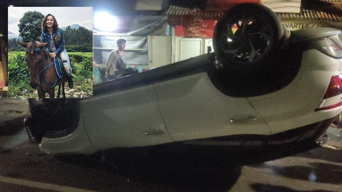 LARASATI NUGROHO KECELAKAAN - Potret artis FTV Larasati Nugroho diunggah Instagram @larasatinugroho pada 26 Februari 2016. Foto dokumentasi Polsek Pasanggrahan, kondisi mobil berjenis Hyundai Creta yang dikendarai Larasati Nugroho dalam keadaan terbalik saat mengalami kecelakaan tunggal di Pasanggrahan, Jakarta Selatan pada Kamis (30/1/2025) dini hari