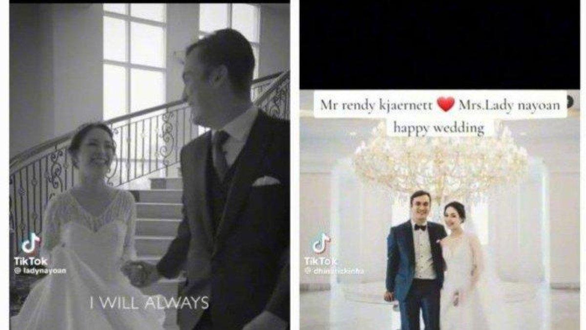 Lady Nayoan dan Rendy Kjaernett memamerkan momen menjadi pengantin baru.