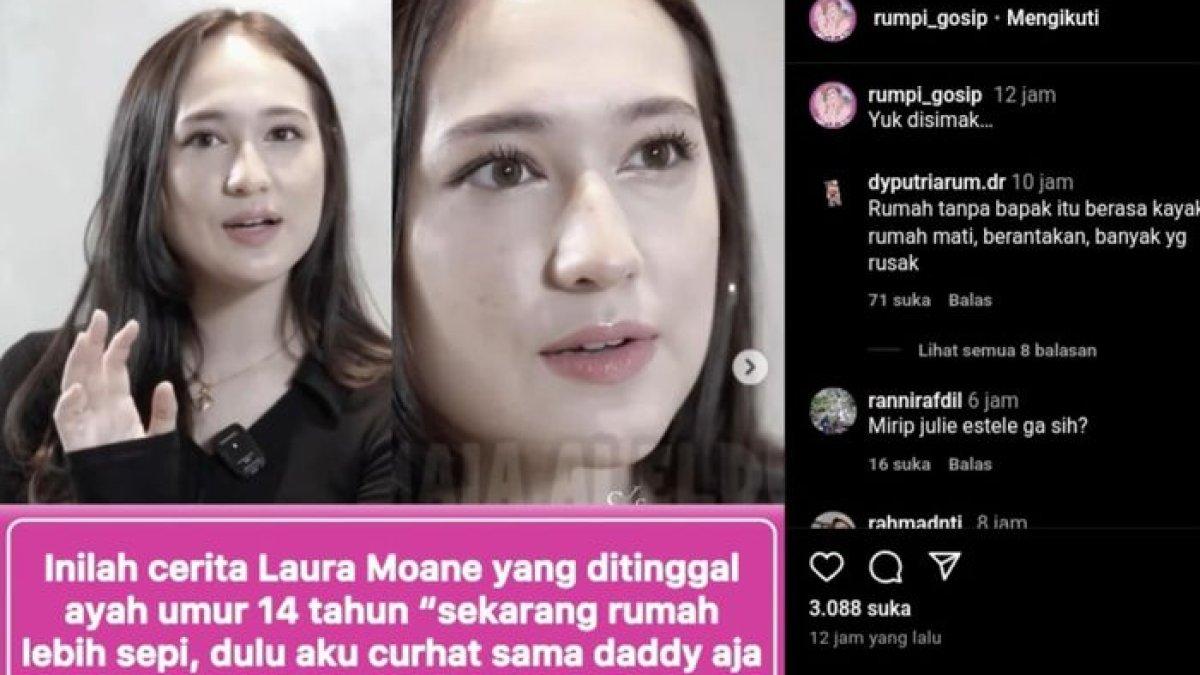 Laura curhat kehilangan ayahnya di usia 14 tahun.