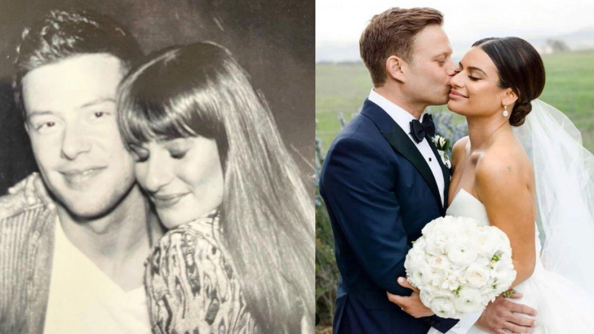 Lea Michele mengenang Cory - Lea Michele bersama suaminya, Zandy Reich