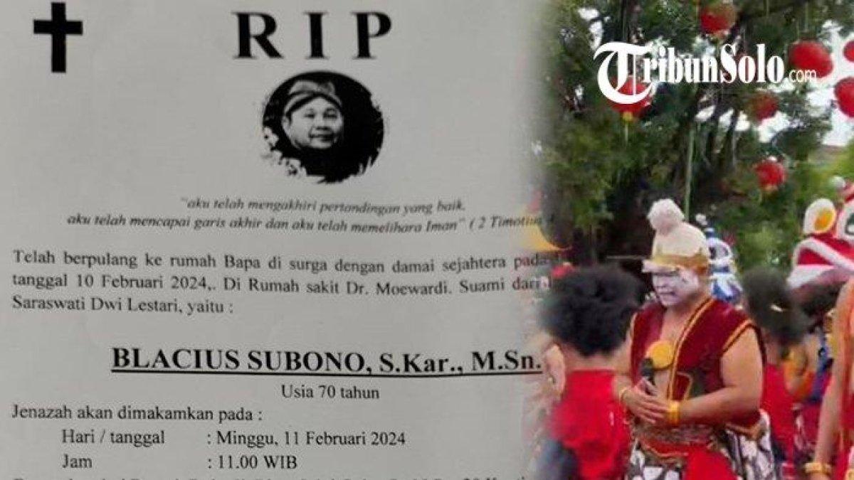 Lelayu meninggalnya Blacius Subono, pemeran semar dalam kampanye Ganjar - Mahfud di Solo (kiri), Blacius Subono saat menjadi semar (kanan).