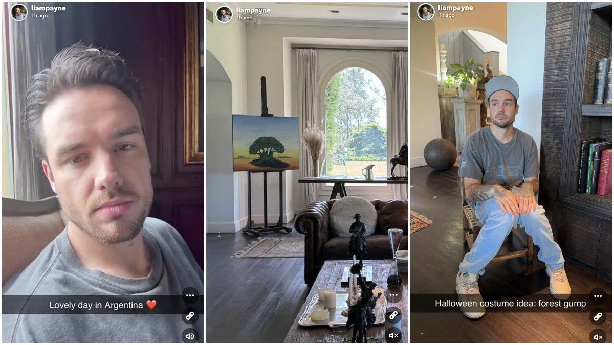 Liam Payne sempat mengunggah potretnya di sosial media Snapchat sebelum terjatuh.