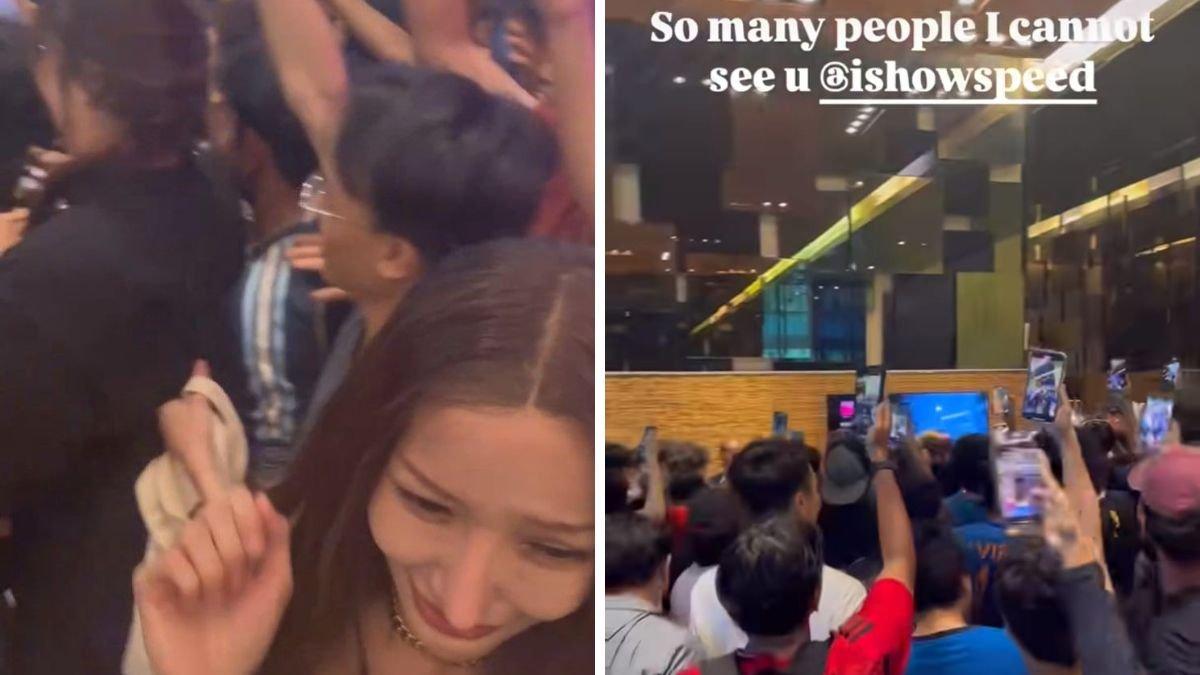 Lucinta berdesakan dengan para fans Speed