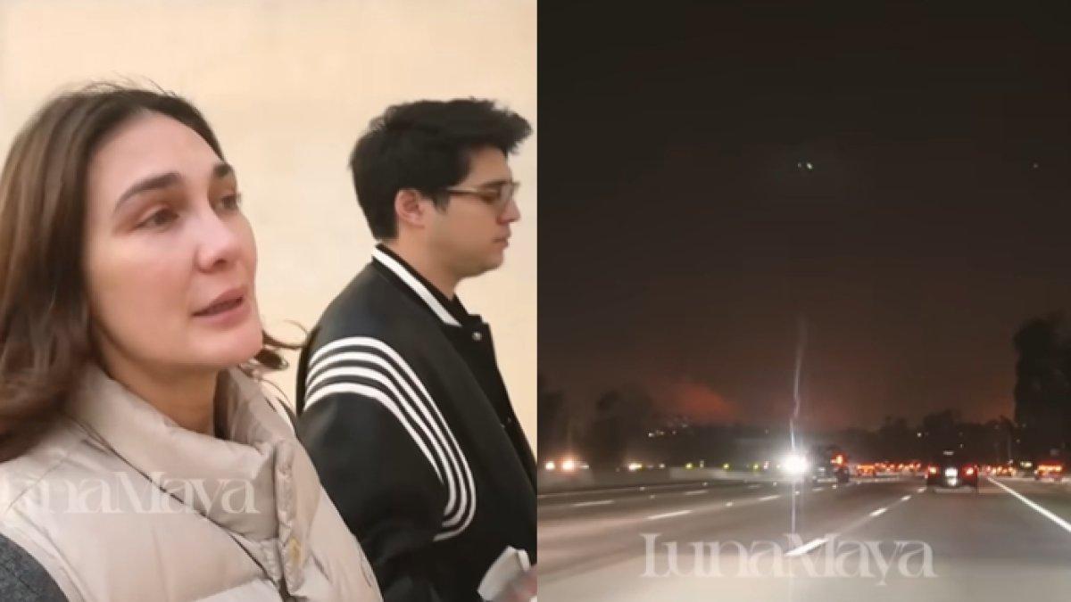 Luna Maya dan Maxime Bouttier melihat kebakaran Los Angeles