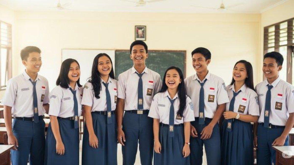 MPLS 2025 - Ilustrasi siswa baru mengikuti MPLS 2025 yang merupakan hasil olah AI Gemini, Selasa (8/7/2025). Inilah contoh 100 kata-kata motivasi MPLS 2025 untuk siswa baru yang singkat dan keren.