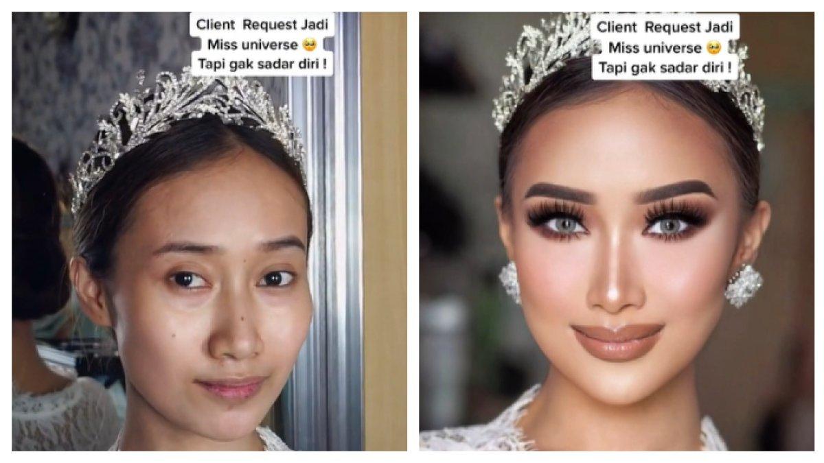 MUA ini berhasil rias klien bak Miss Universe.
