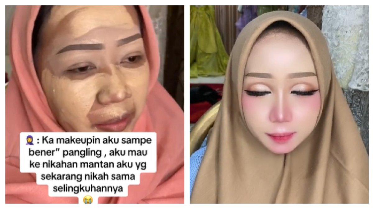 Momen MUA diminta klien untuk makeup beda dari biasanya karena datang ke nikahan mantan