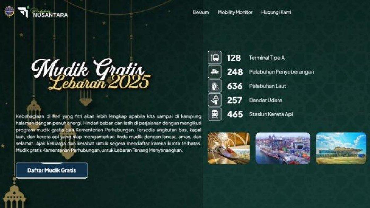 MUDIK GRATIS KEMENHUB,- Link Daftar Mudik Gratis Mitra Darat Online Kemenhub 2025, jadwal, syarat, cara daftar, rute.