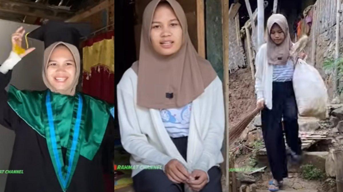 Yuliana, mahasiswi lulus kuliah jadi tukang rongsokan dan ngojek.