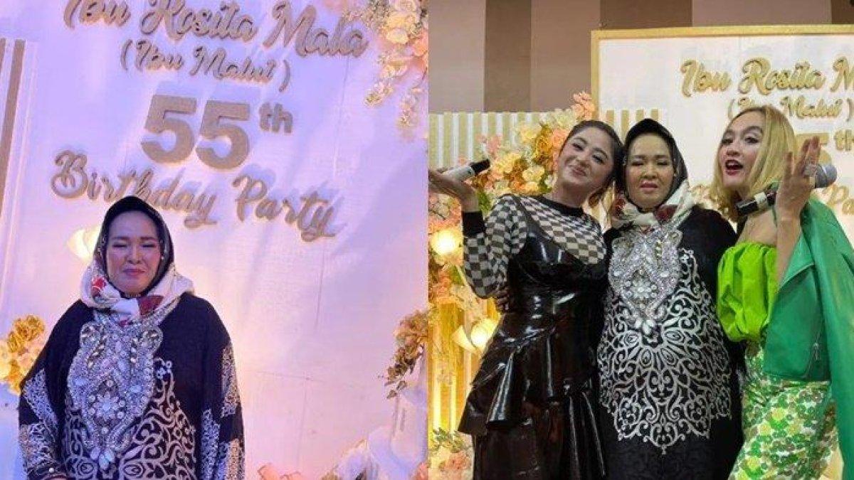 Mala Rosita jadi sorotan menggelar acara ulang tahun ke 55 dengan sangat mewah dan mengundang Pedangdut Dewi Perssik dan Indah Sari untuk menghibur sejumlah warga dan masyarakat.