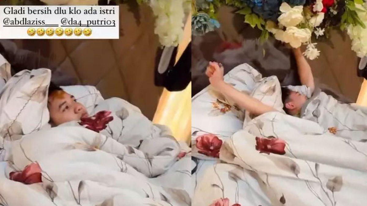Malam Pertama Putri Isnari dan Abdul Azis, ternyata belum bisa tidur sekamar