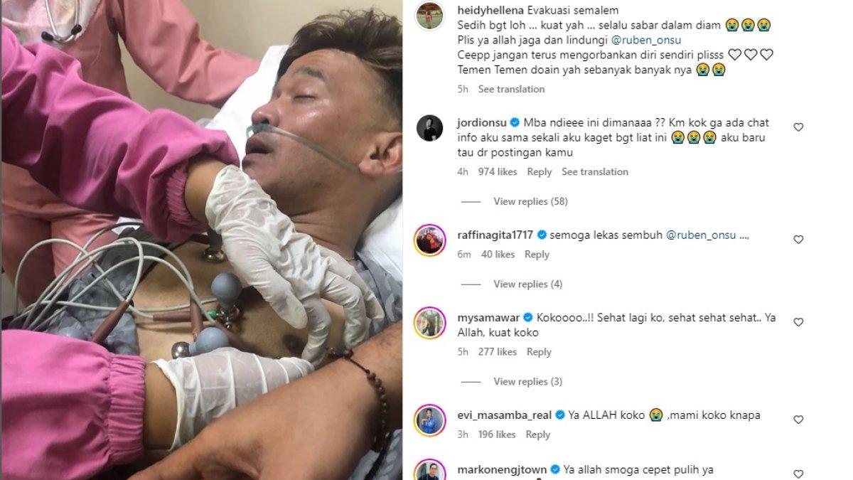 Manajer unggah kabar Ruben Onsu sakit