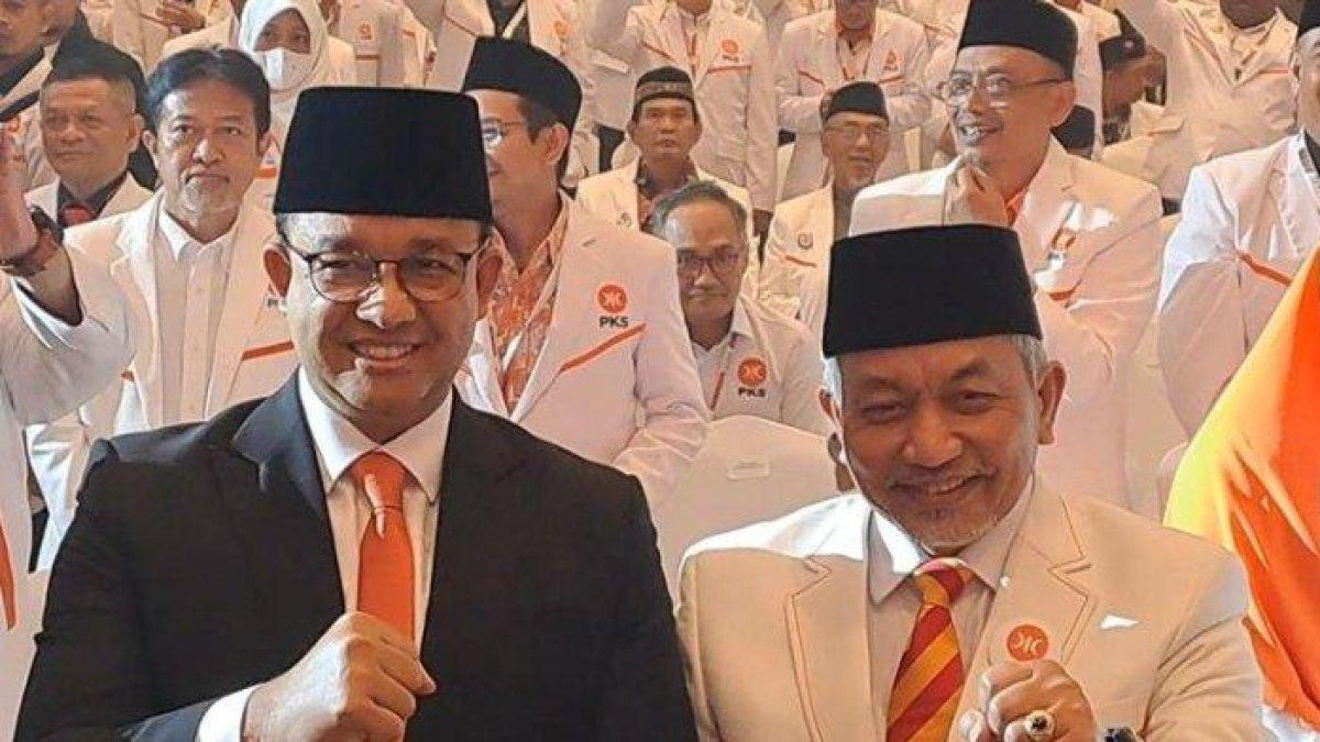 Mantan Gubernur DKI Jakarta Anies Baswedan menghadiri acara Rakernas PKS di Sultan Hotel, Jakarta Pusat, Jumat (24/2/2023).