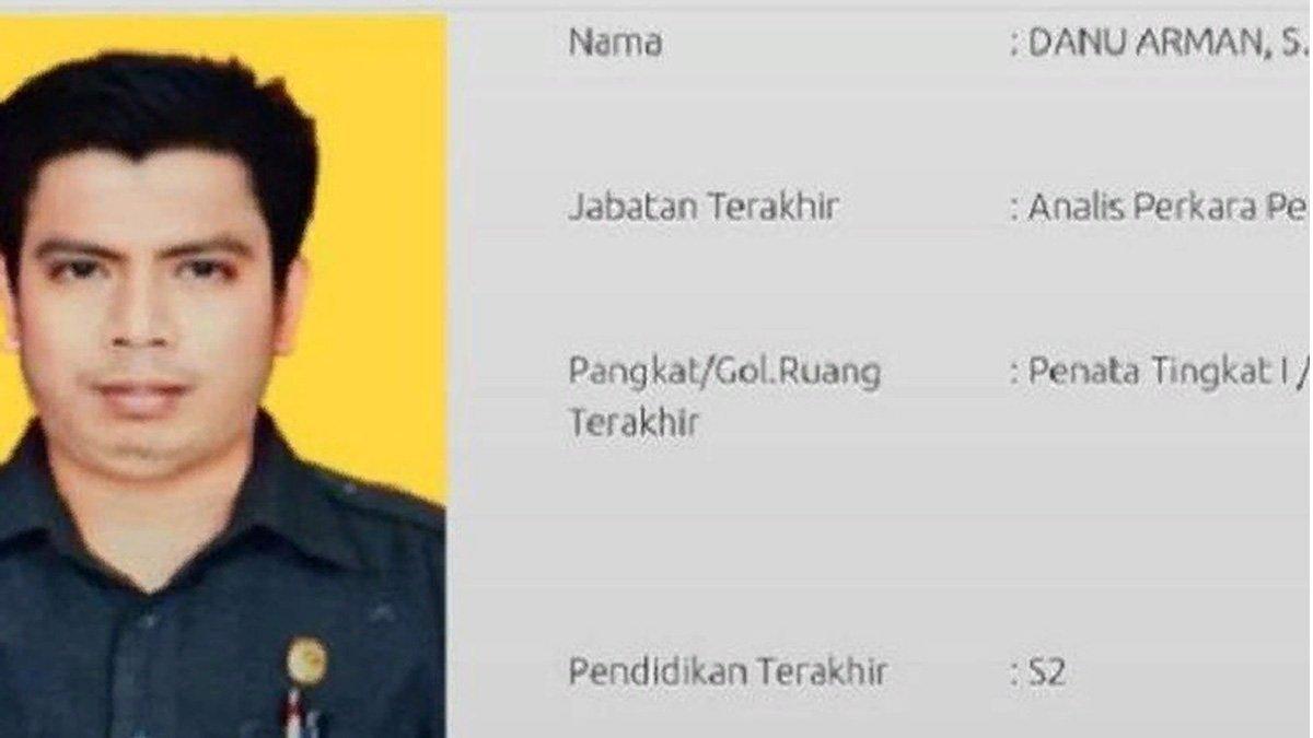 Mantan hakim Pengadilan Negeri Rangkasbitung, Banten, Danu Arman