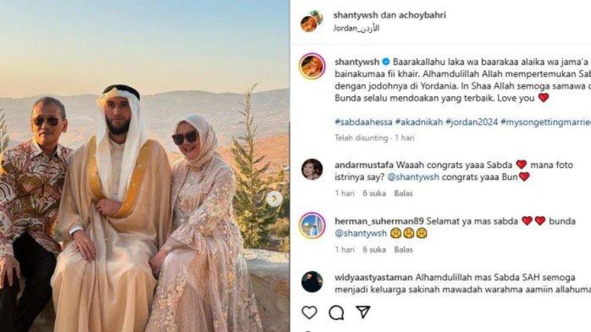 Mantan kekasih Wulan Guritno, Sabda Ahessa menikah di Yordania