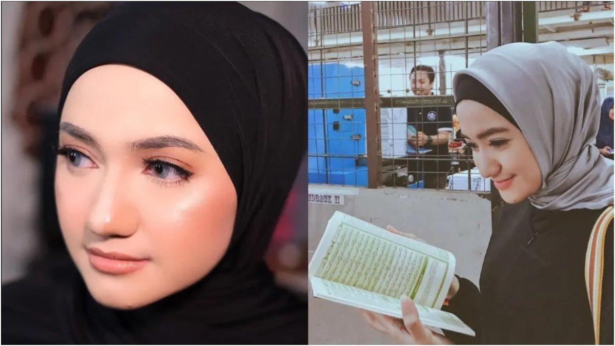 Marcella Simon saat berhijab.