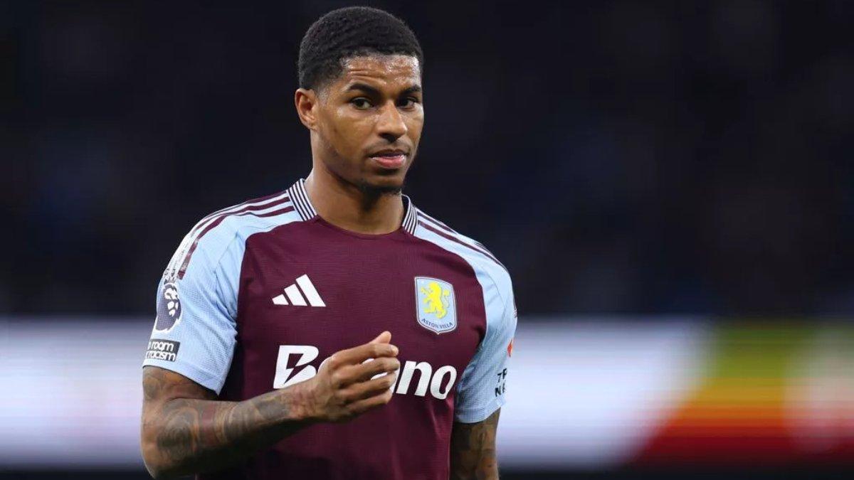 Marcus Rashford pemain Aston Villa yang sedang dirumorkan akan ke Barcelona.
