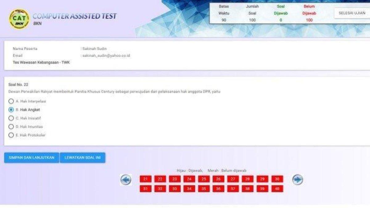 Mari simak kumpulan kunci jawaban soal Tes SKD CPNS 2019 Resmi dari Portal CAT BKN