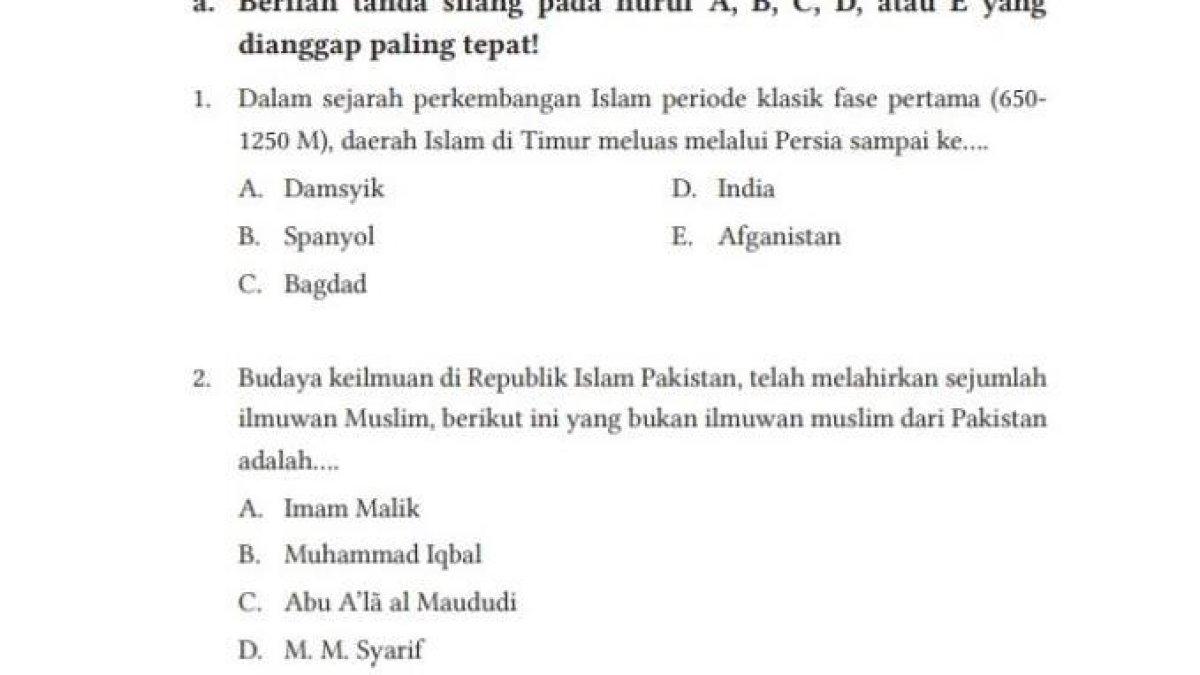 Mari simak kunci jawaban soal PAI Kelas 12 SMA, Akibat Jauhnya umat Islam dengan Kitabullah dan As-Sunah