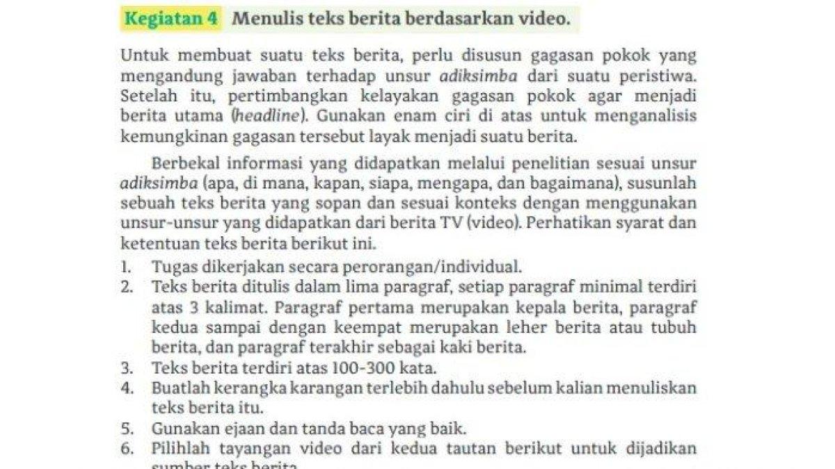 Mari simak kunci jawaban soal Bahasa Indonesia Kelas 11 SMA Semester 1,  Bab 2 Menyajikan Berita Inovasi yang Menghibur