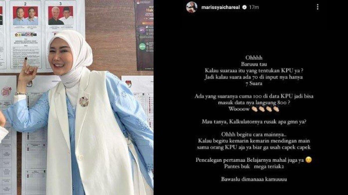 Marissya Icha Ngomel ke KPU, Sebut Ada Kecurangan Tak Terima Kalah di Pemilu 2024