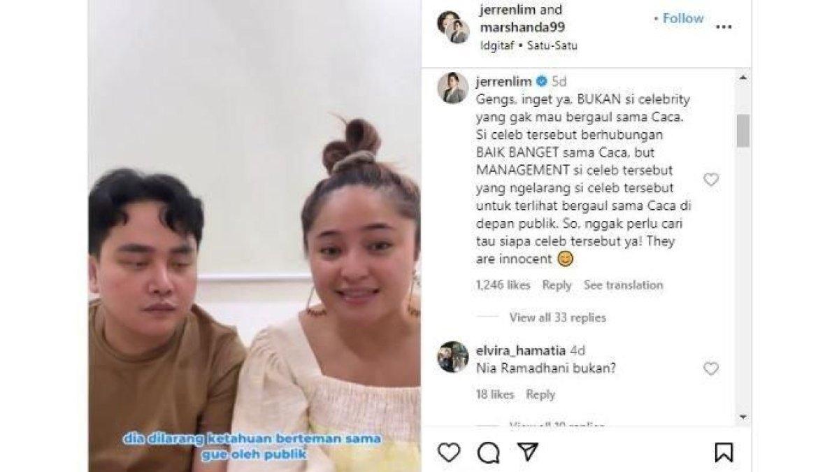 Marshanda ungkap artis yang dilarang berteman dengannya