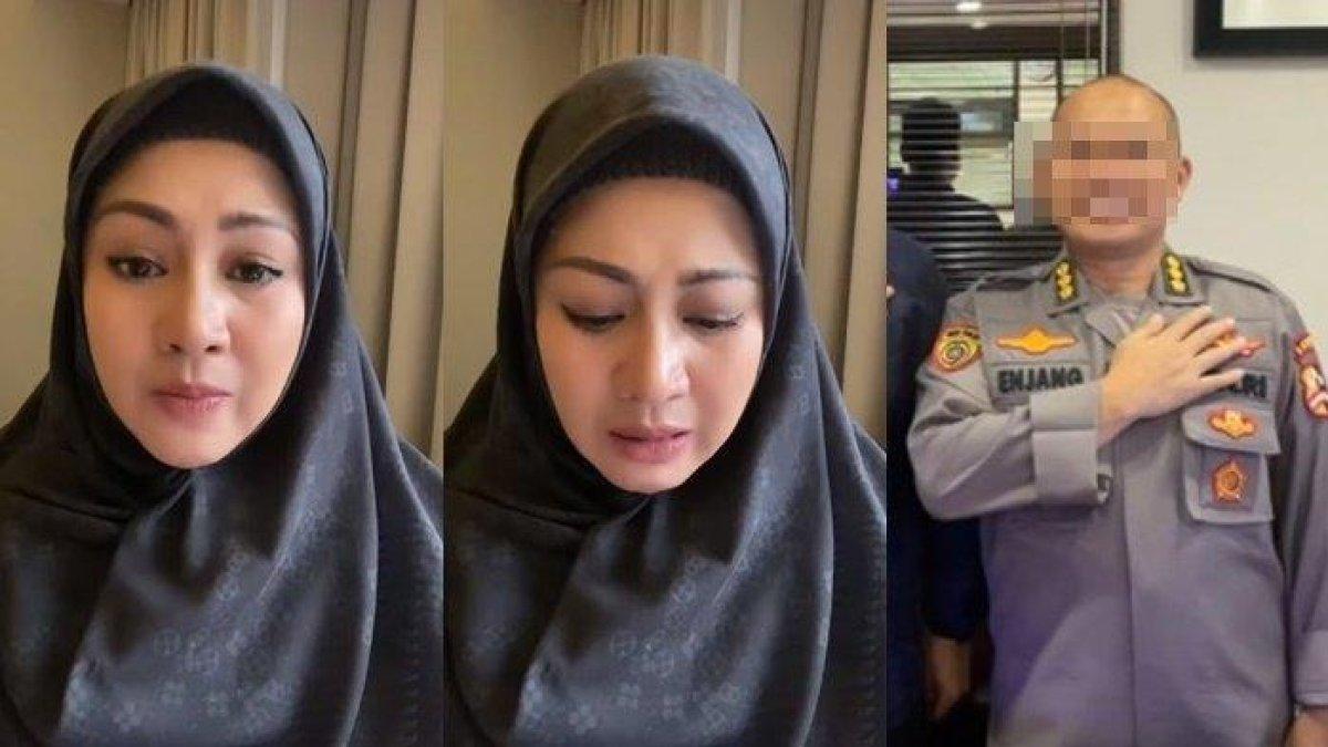 Masnawati, sebut salah satu artis hancurkan rumah tangganya, dia kemudian cerai dari Kombes Enjang Hasan. Kapolri siap beri bantuan.