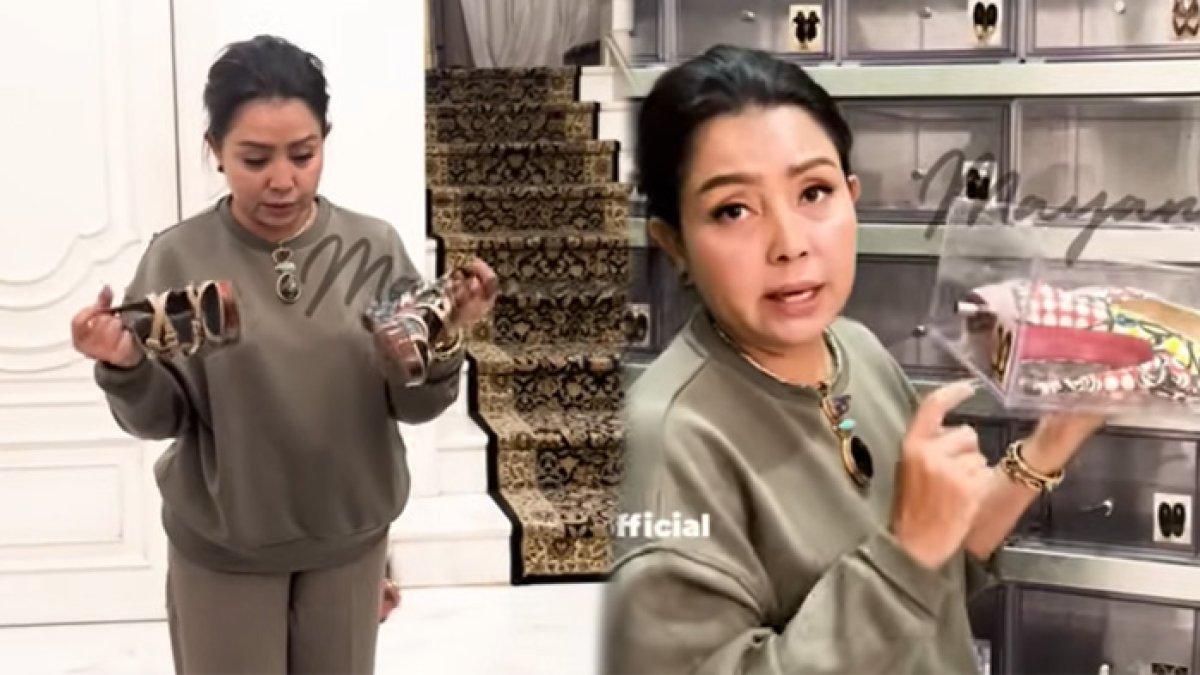 Mayangsari bagi-bagi sepatu bekas branden miliknya