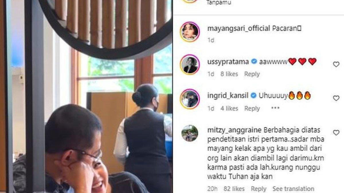 Mayangsari pamer kemesraan dengan Bambang Trihatmodjo.