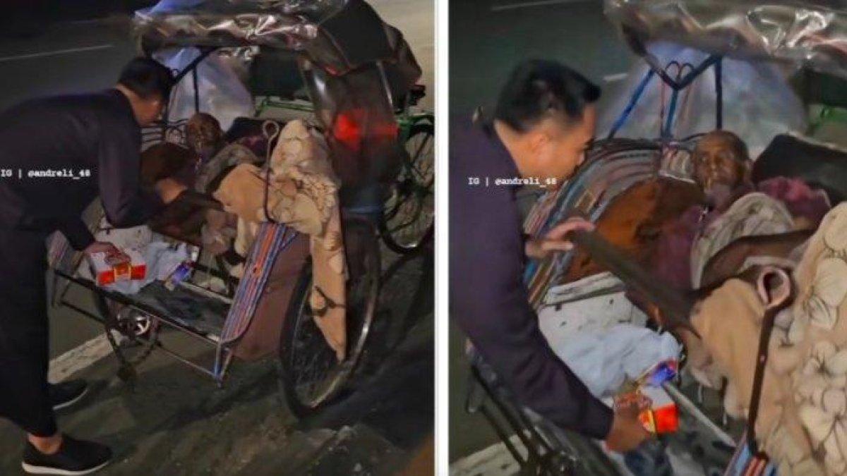 Mbah Surani Lansia 77 Tahun Asal Kendal Pilih Tidur di Becaknya.