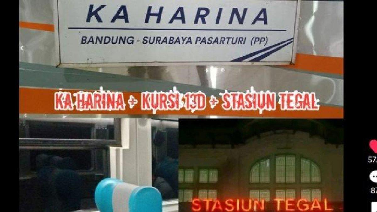 Media sosial TikTok tengah diramaikan dengan sebuah mitos kursi 13 D yang ada di kereta api (KA) Harina