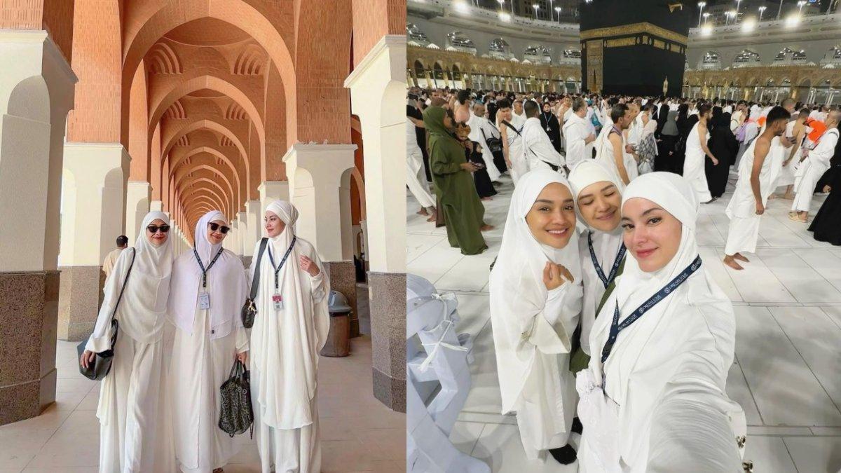 Medina Dina berfoto bersama sahabat ketika umroh