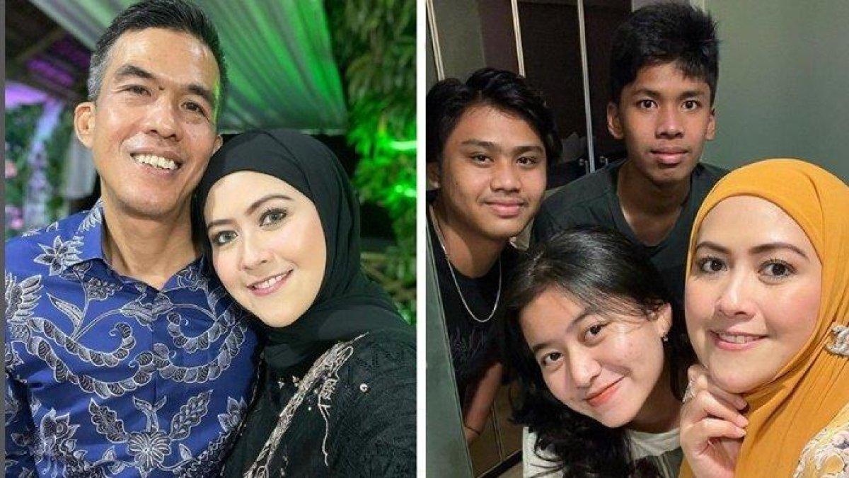 Meggy Wulandari beserta suami dan anak-anaknya.