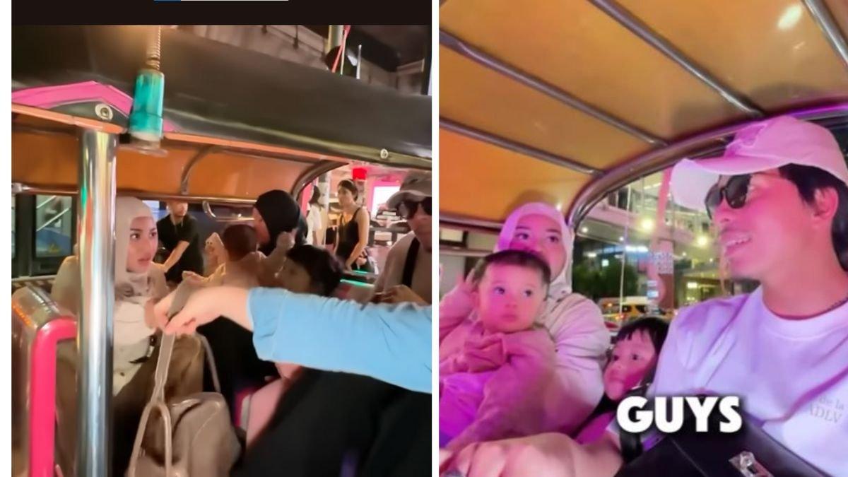 Mencoba menaiki kendaraan tradisional asal Thailand