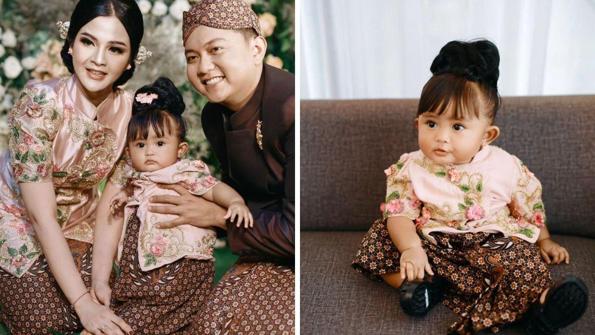 Mengenakan kebaya yang serasi