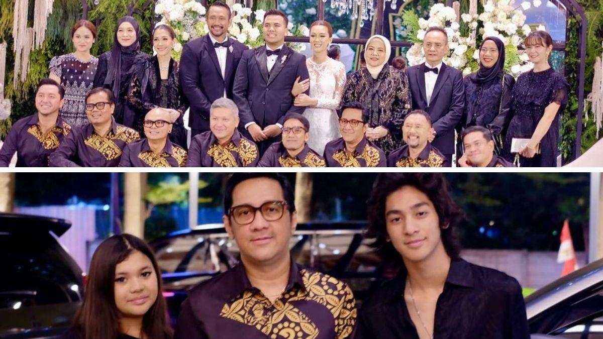 Menggandeng istri dan anak