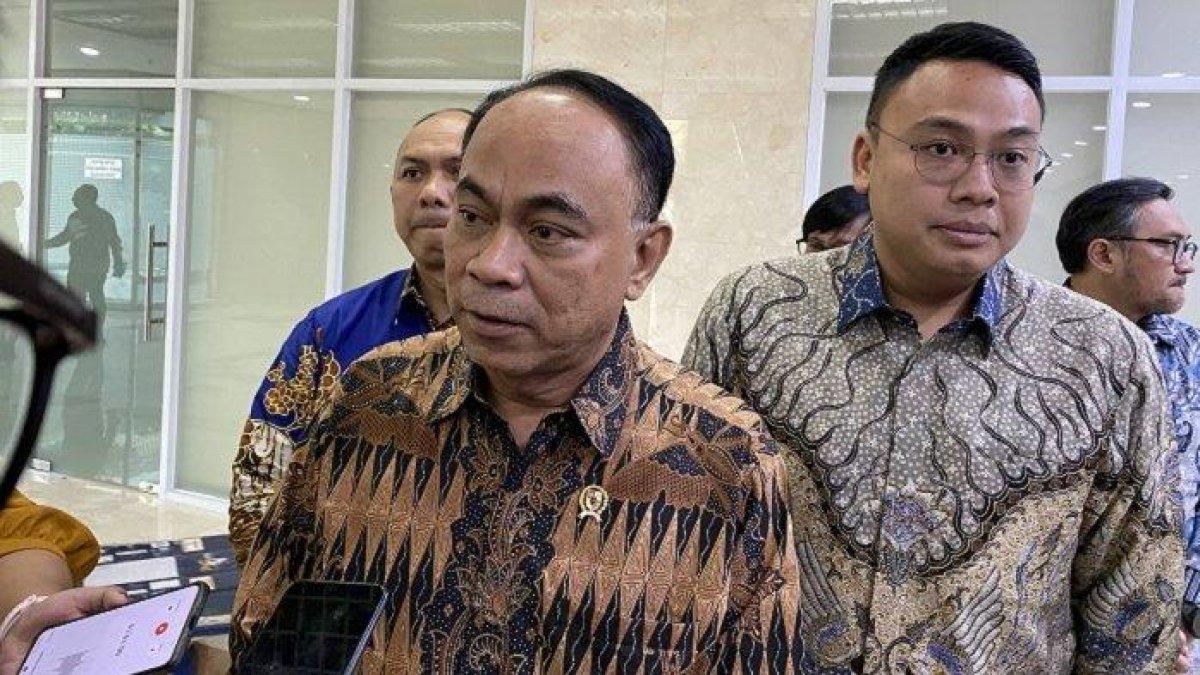 Menkominfo Budi Arie Setiadi di Kompleks Parlemen, Senayan, Jakarta, Selasa (10/9/2024).