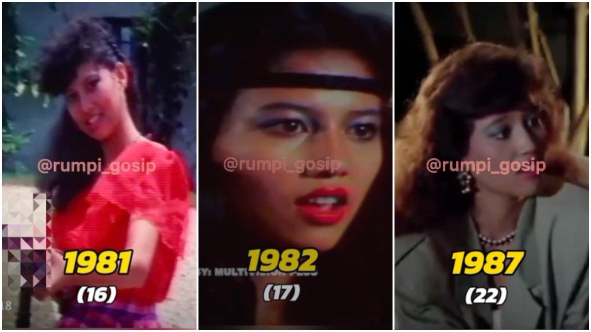 Meriam Bellina dengan rambut keriting.