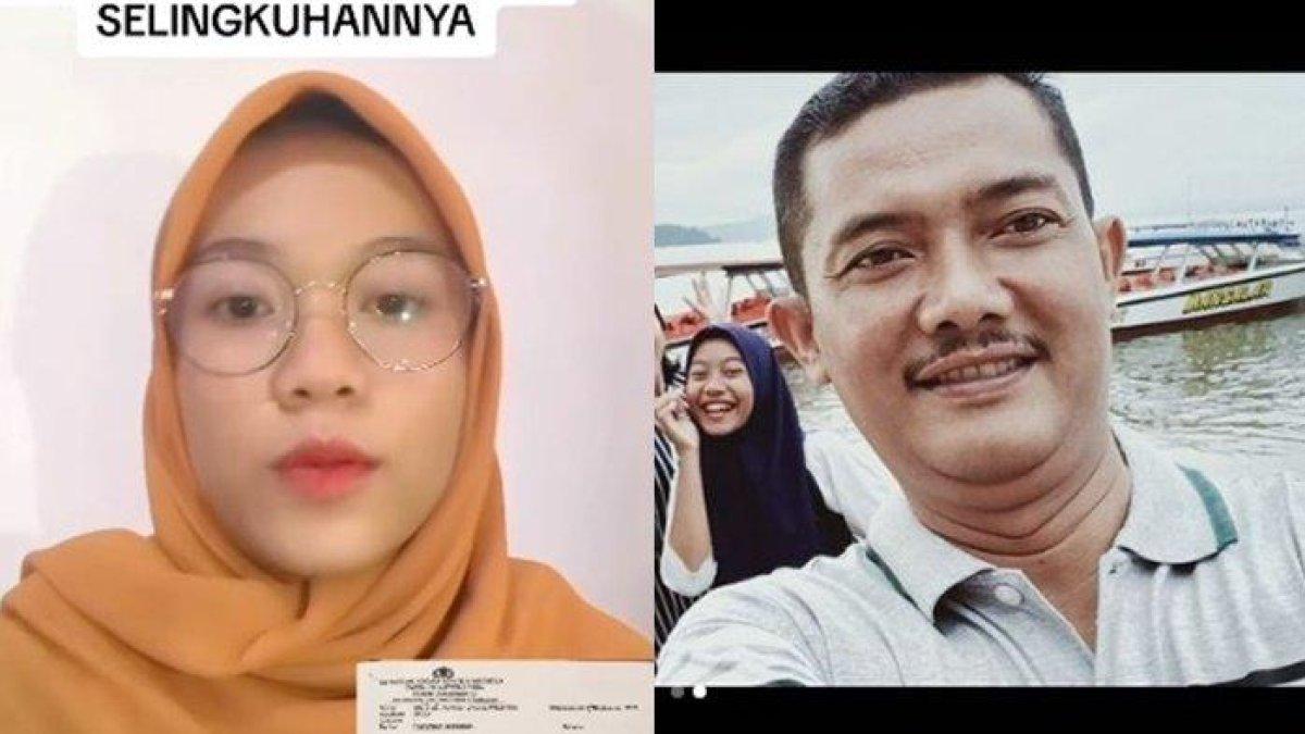 Miftahul Jannah (kiri), seorang wanita di Sumatera Utara mengaku dilaporkan selingkuhan ayahnya ke polisi usai pergoki ayah (kanan) selingkuh.