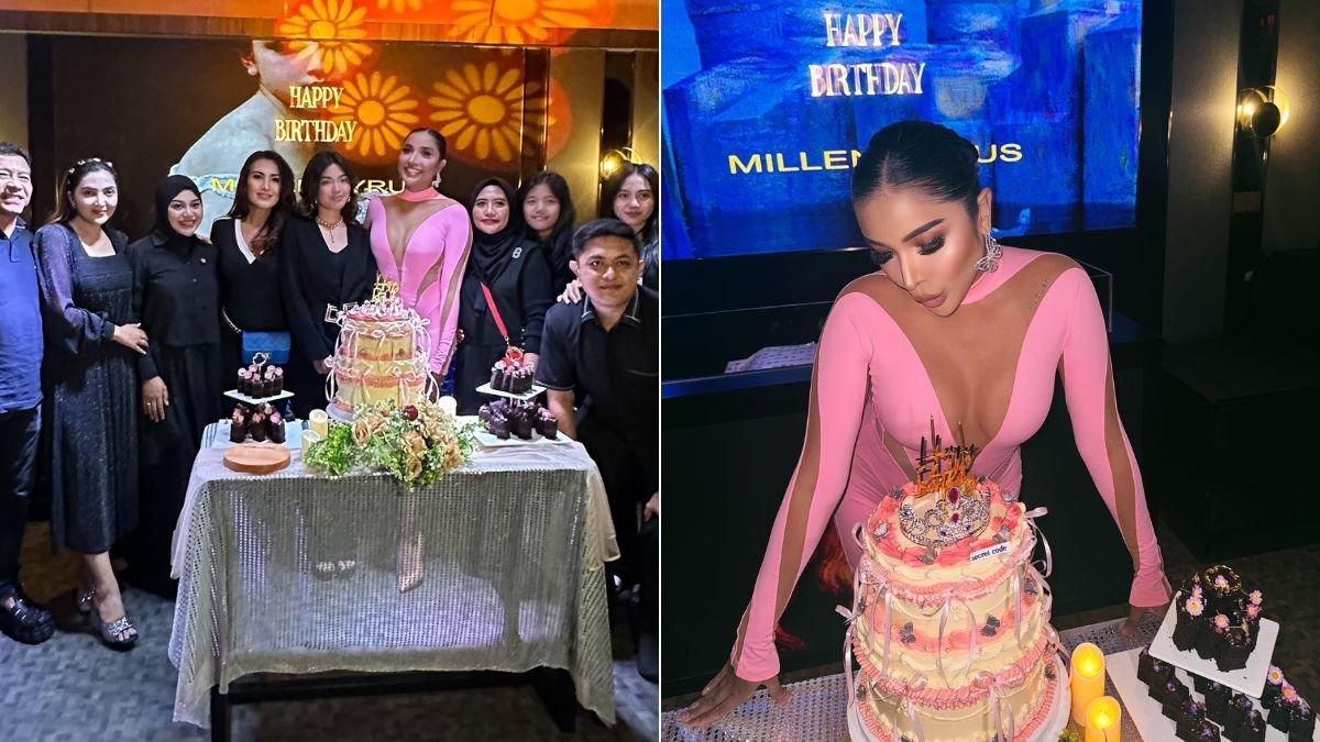 Millen dan Queennara merayakan ulang tahun bersama